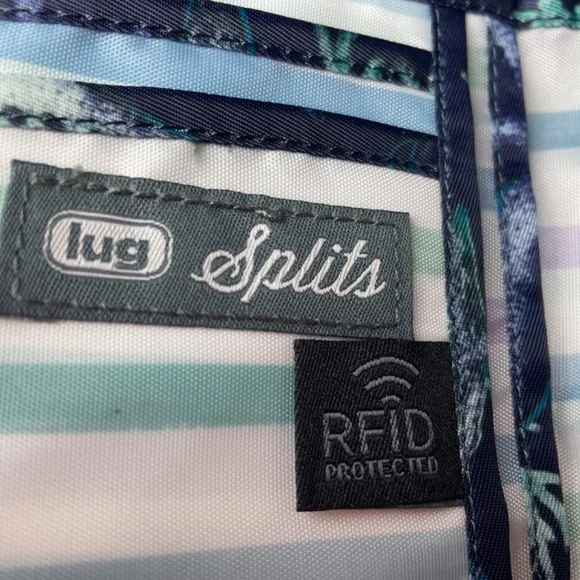 LUG “Splits” Wallet Navy Blue Sea Life Quilted RFID Compact Wallet - Picture 8 of 11